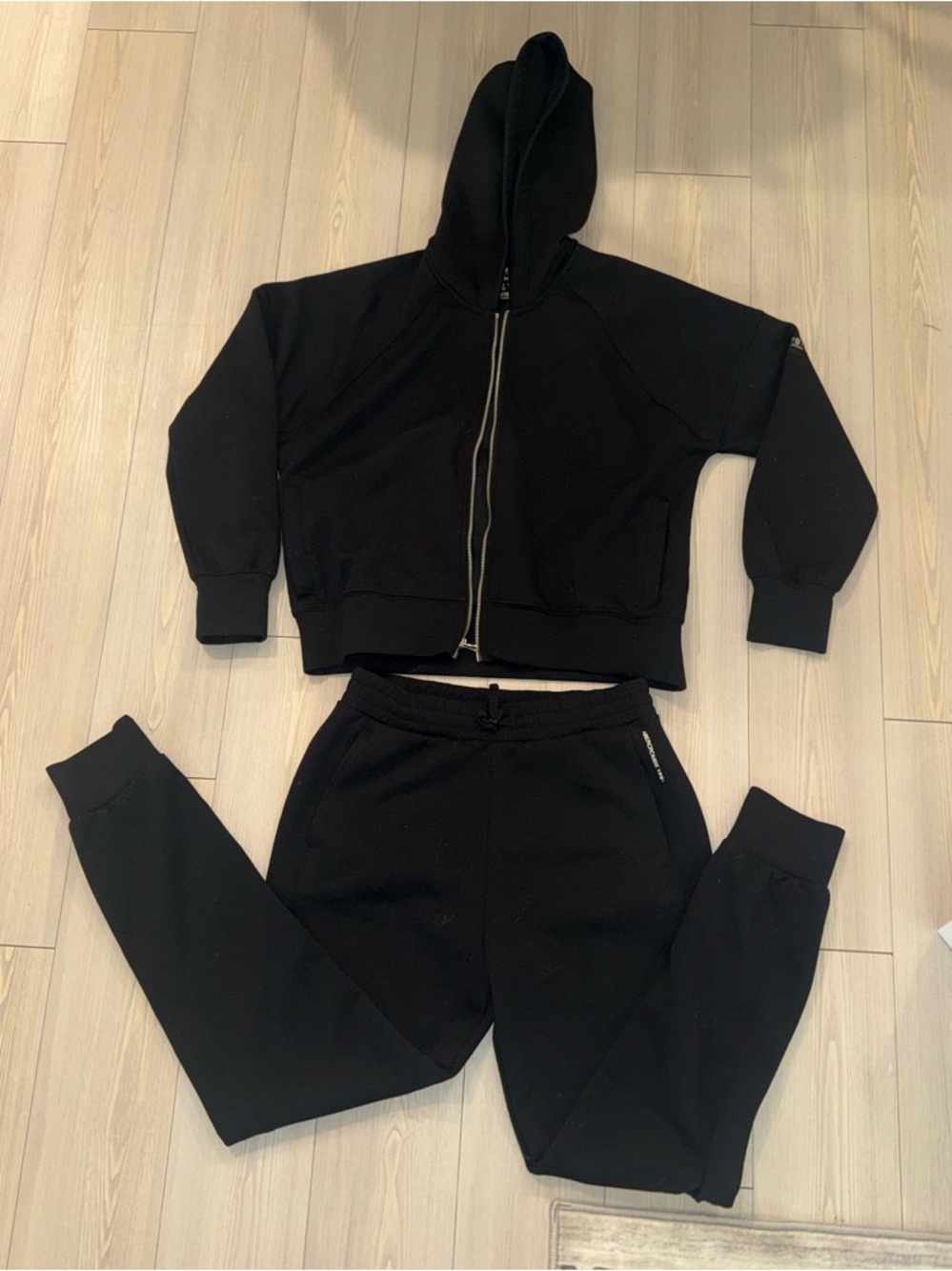 Abercrombie YPB Black Zip Hoodie and Joggers Set